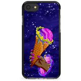 Interdimensional Ice Cream Black Impact Phone Case for iPhone SE 8 7 Plus