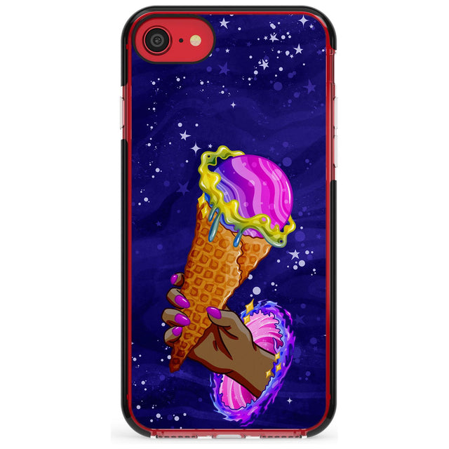 Interdimensional Ice Cream Black Impact Phone Case for iPhone SE 8 7 Plus