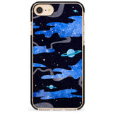 Blue Galaxy Black Impact Phone Case for iPhone SE 8 7 Plus