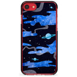 Blue Galaxy Black Impact Phone Case for iPhone SE 8 7 Plus