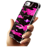 Pink Pattern Black Impact Phone Case for iPhone SE 8 7 Plus