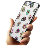 Mixed Sugar Skull Pattern Black Impact Phone Case for iPhone SE 8 7 Plus