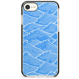 Waves Pattern Black Impact Phone Case for iPhone SE 8 7 Plus