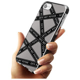 Caution Tape Phrases Cute But Psycho Black Impact Phone Case for iPhone SE 8 7 Plus