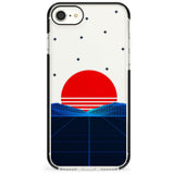 Japanese Sunset Vaporwave Black Impact Phone Case for iPhone SE 8 7 Plus