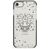 Cancer Emblem - Transparent Design Black Impact Phone Case for iPhone SE 8 7 Plus