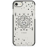 Virgo Emblem - Transparent Design Black Impact Phone Case for iPhone SE 8 7 Plus