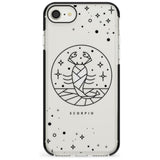 Scorpio Emblem - Transparent Design Black Impact Phone Case for iPhone SE 8 7 Plus