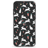 White Bunnies and Carrots Impact Phone Case for iPhone SE 8 7 Plus