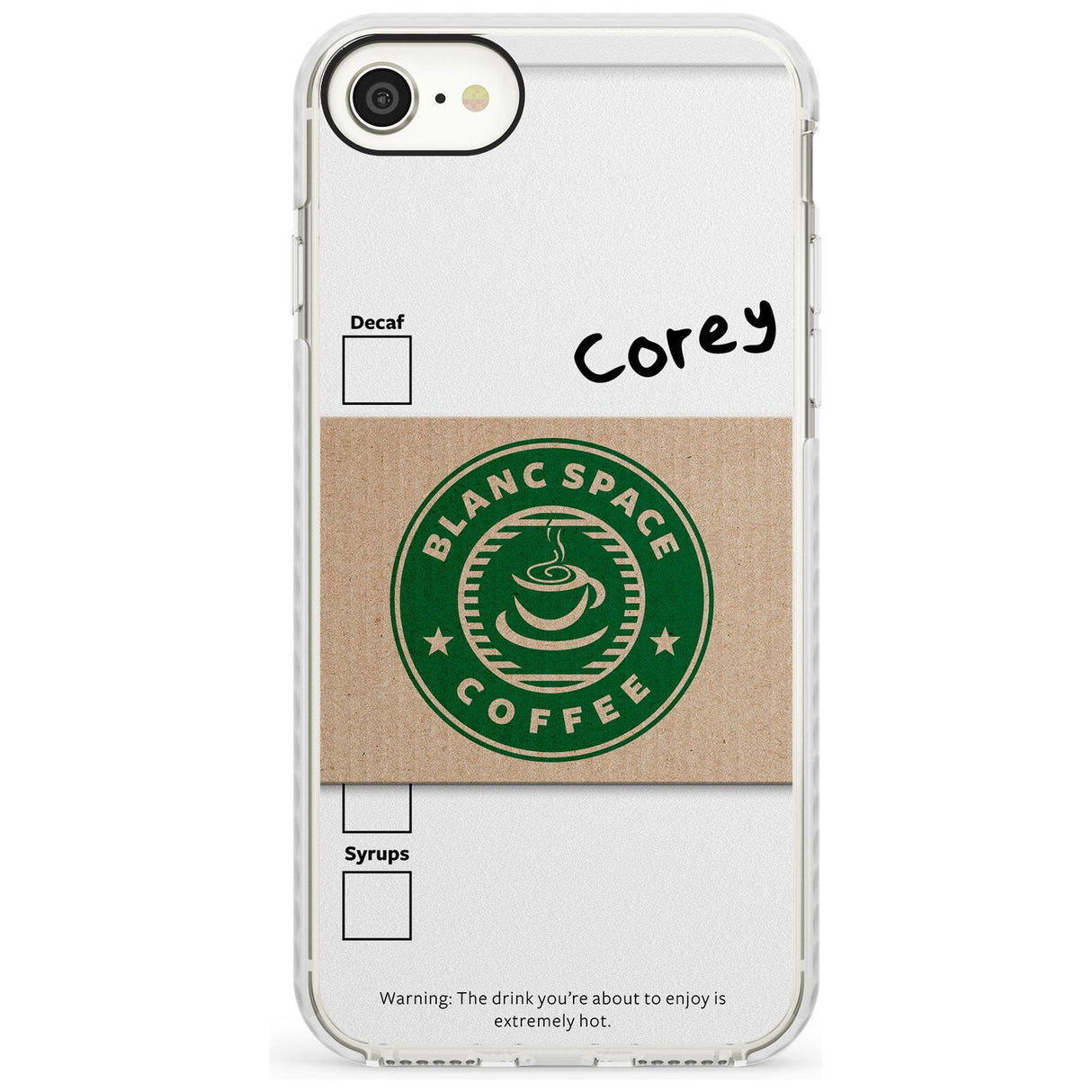 Personalised Coffee Cup Impact Phone Case for iPhone SE 8 7 Plus