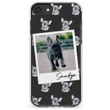 French Bulldog, Grey - Custom Dog Photo Slim TPU Phone Case for iPhone SE 8 7 Plus