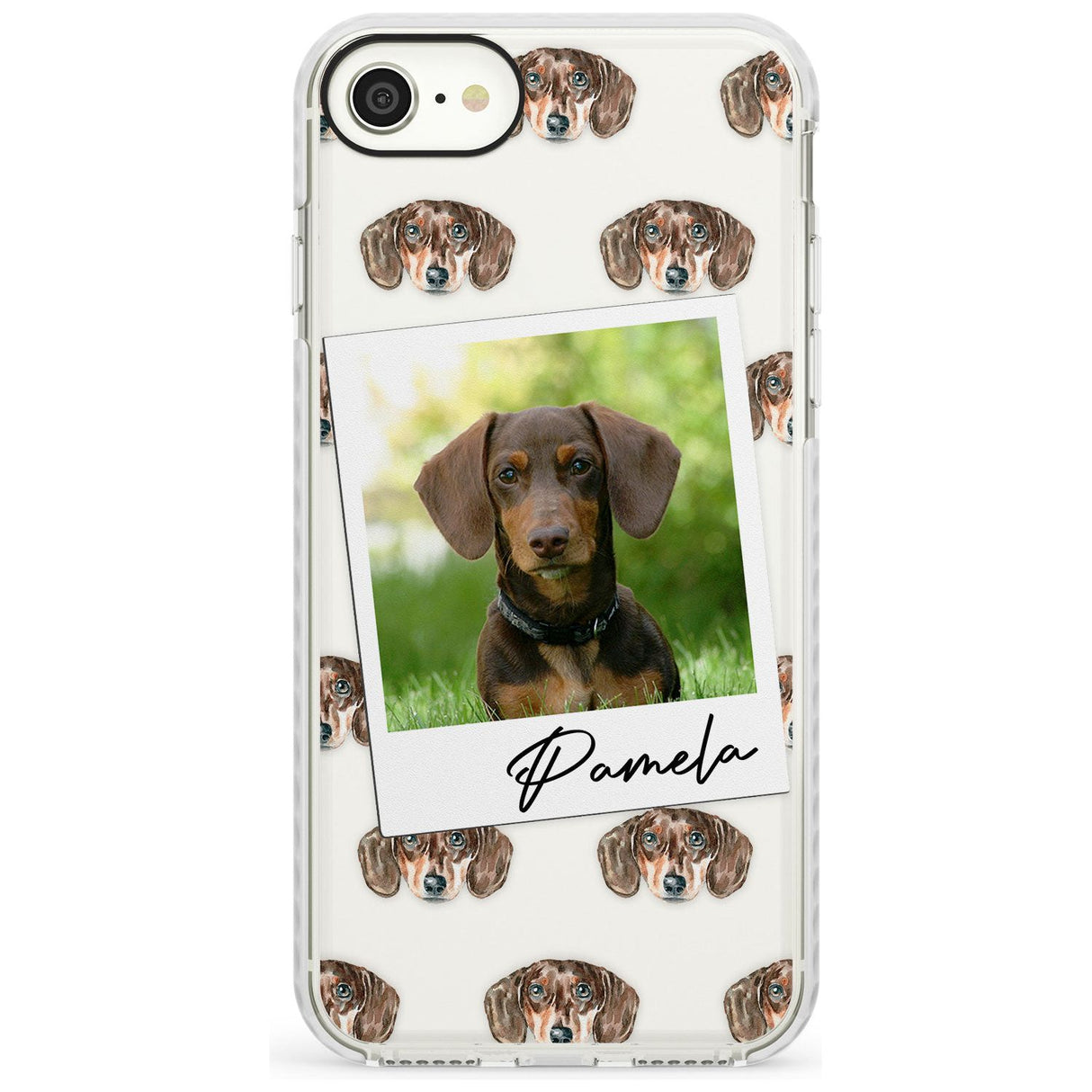 Dachshund, Brown - Custom Dog Photo Slim TPU Phone Case for iPhone SE 8 7 Plus