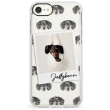 Dachshund, Black- Custom Dog Photo Slim TPU Phone Case for iPhone SE 8 7 Plus