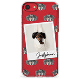 Dachshund, Black- Custom Dog Photo Slim TPU Phone Case for iPhone SE 8 7 Plus