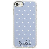 Simple Light Blue Dots iPhone Case  Impact Case Custom Phone Case - Case Warehouse