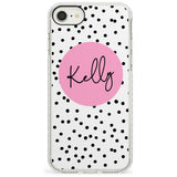 Pink Circle & Dots iPhone Case  Impact Case Custom Phone Case - Case Warehouse