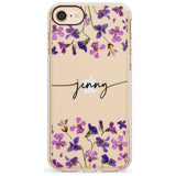 Custom Violet Flowers Slim TPU Phone Case for iPhone SE 8 7 Plus