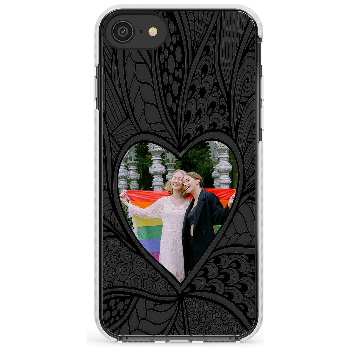 Personalised Henna Heart Photo Case Impact Phone Case for iPhone SE 8 7 Plus