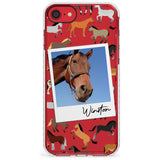 Personalised Horse Polaroid Impact Phone Case for iPhone SE 8 7 Plus