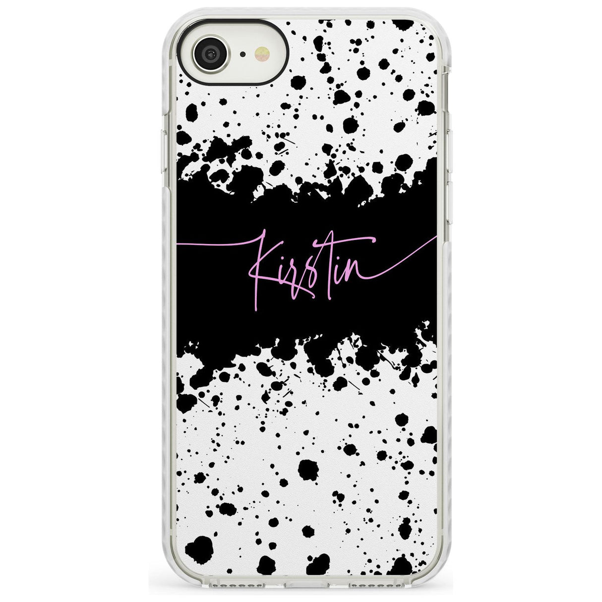 Black & White Paint Splatters iPhone Case  Impact Case Custom Phone Case - Case Warehouse