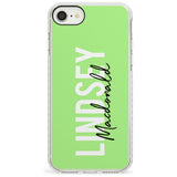 Bold Custom Name: Lime Impact Phone Case for iPhone SE 8 7 Plus