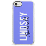 Bold Custom Name: Purple Impact Phone Case for iPhone SE 8 7 Plus