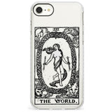 The World Tarot Card - Transparent Slim TPU Phone Case for iPhone SE 8 7 Plus