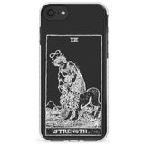 Strength Tarot Card - White Transparent Slim TPU Phone Case for iPhone SE 8 7 Plus