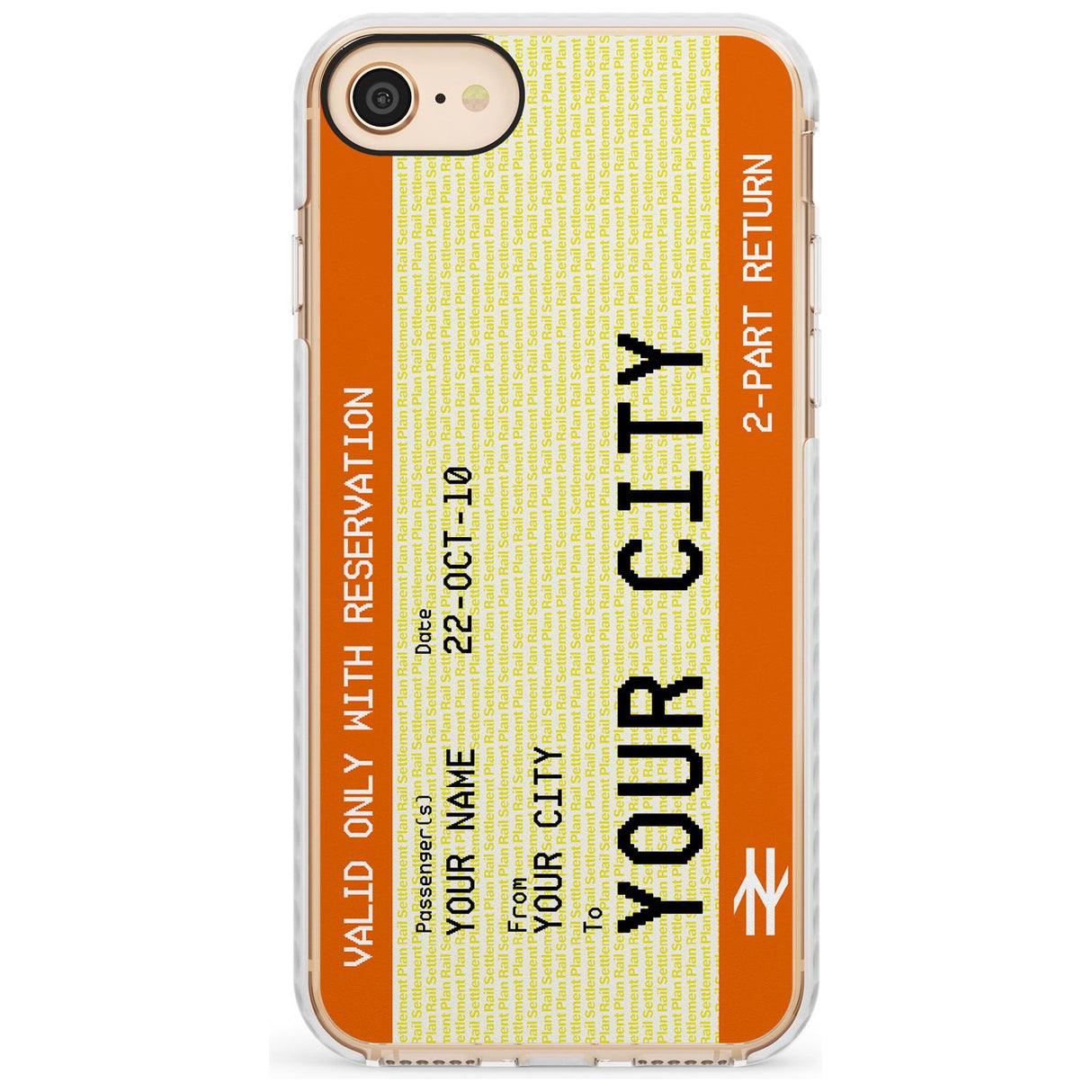 Personalised Create Your Own Train Ticket Impact Phone Case for iPhone SE 8 7 Plus