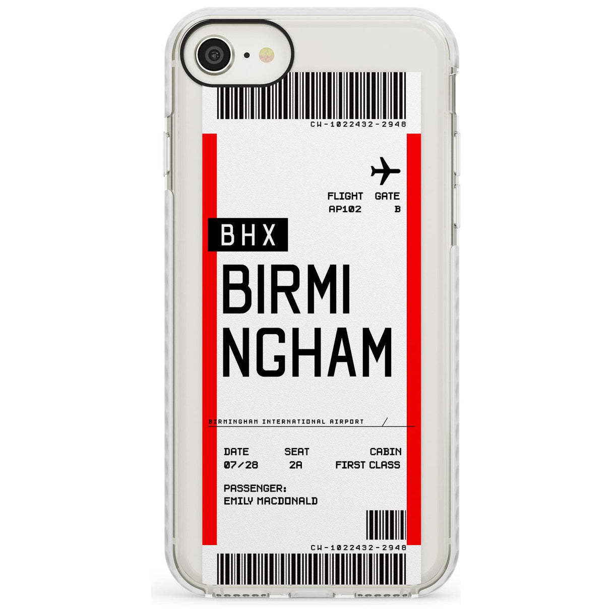 Birmingham Boarding Pass  Impact Case Custom Phone Case - Case Warehouse