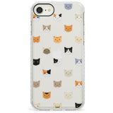 Cute Cat Face Transparent Phone Case iPhone 7/8 / Impact Case,iPhone SE / Impact Case Blanc Space