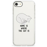 Home Is Where the Cat is Slim TPU Phone Case for iPhone SE 8 7 Plus