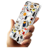 Cartoon Cat Collage - Colour Slim TPU Phone Case for iPhone SE 8 7 Plus