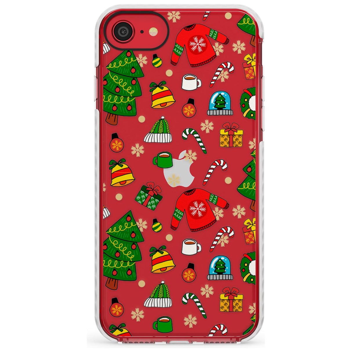 Christmas Mixture Pattern Impact Phone Case for iPhone SE 8 7 Plus