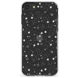 White Stars on Clear Phone Case for iPhone SE