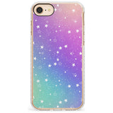 White Stars on Pastels Slim TPU Phone Case for iPhone SE 8 7 Plus