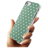 Daisy Pattern - Teal Cute Floral Daisy Design Slim TPU Phone Case for iPhone SE 8 7 Plus