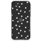 White Stars on Clear Phone Case for iPhone SE