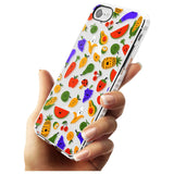 Mixed Kawaii Food Icons - Clear iPhone Case Impact Phone Case Warehouse SE 8 7 Plus