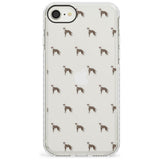 Whippet/Italian Greyhound Dog Pattern Clear Impact Phone Case for iPhone SE 8 7 Plus