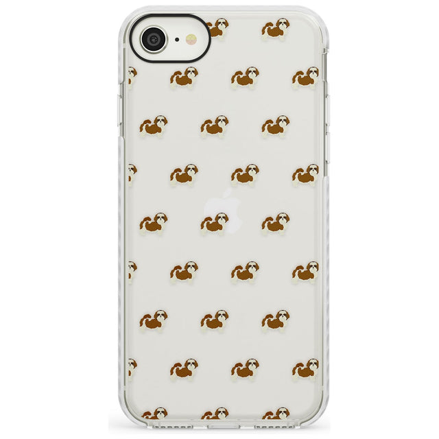 Shih Tzu Dog Pattern Clear Impact Phone Case for iPhone SE 8 7 Plus