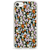 Energetic Floral Mix: Solid Slim TPU Phone Case for iPhone SE 8 7 Plus