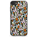 Energetic Floral Mix: Solid Slim TPU Phone Case for iPhone SE 8 7 Plus