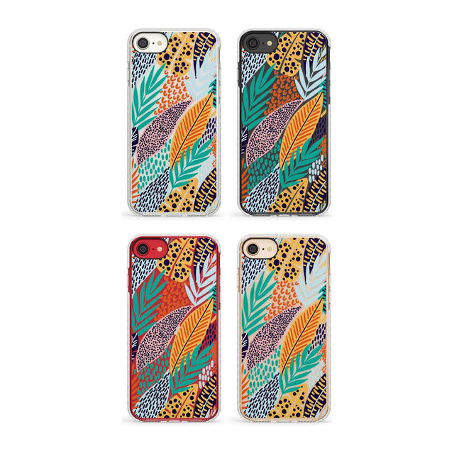 Abstract Leaves Phone Case for iPhone SE