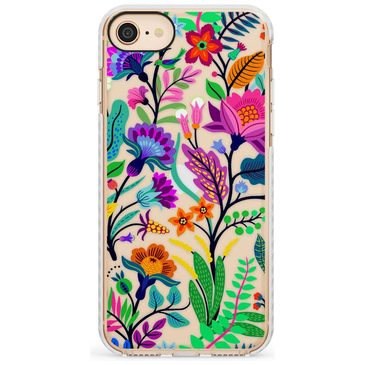 Floral Vibe Impact Phone Case for iPhone SE 8 7 Plus