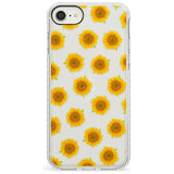 Sunflowers Transparent Pattern Impact Phone Case for iPhone SE 8 7 Plus