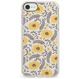 Yellow Blossoms Transparent Floral Impact Phone Case for iPhone SE 8 7 Plus