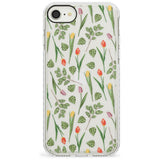 Spring Tulips Transparent Floral Impact Phone Case for iPhone SE 8 7 Plus