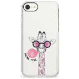 Think Pink Giraffe Impact Phone Case for iPhone SE 8 7 Plus