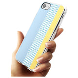 Abstract Grid Blue & Yellow Impact Phone Case for iPhone SE 8 7 Plus